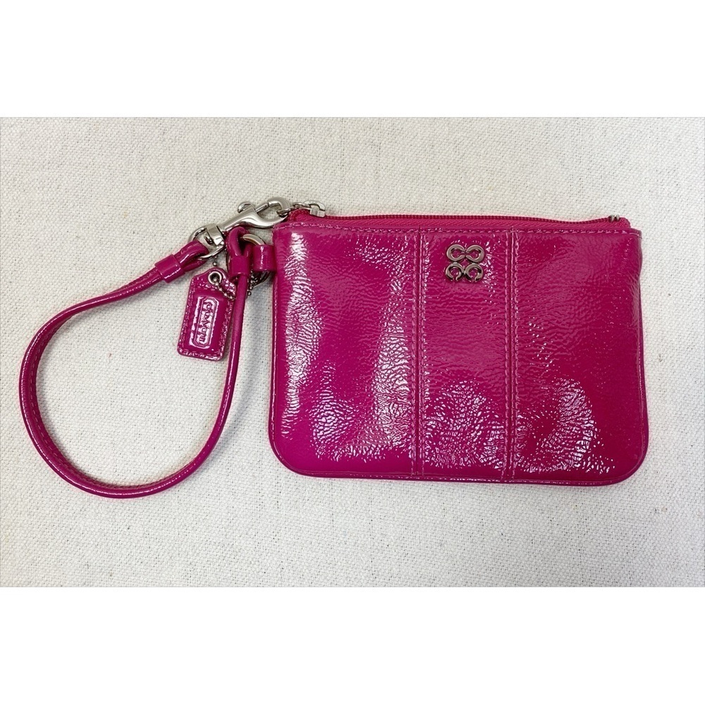 Coach Pink Patent Leather Wristlet